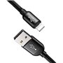 Baseus Braided USB to Lightning / Type-C / micro USB Cable Μαύρο 1.2m (CAMLT-BSY01)