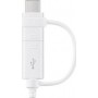 Samsung Regular USB to micro USB/USB Type C Cable Λευκό 1.5m (EP-DG930DWEG)