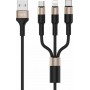 Havit Regular USB to Lightning / Type-C / micro USB Cable Μαύρο 1.2m (H691)