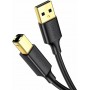 Ugreen USB 2.0 Cable USB-A male - USB-B male Μαύρο 3m (10351)