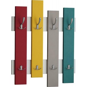 Pakoworld Κρεμάστρα Τοίχου Wave Ξυλινη 20 Θέσεων 64x4x79cm