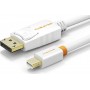 Cabletime Cable DisplayPort male - mini DisplayPort male 4K 1.8m Λευκό