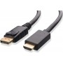 Powertech Cable DisplayPort male - HDMI male 5m (CAB-DP029)