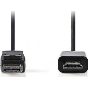 Nedis Cable DisplayPort male - HDMI male 1m (CCGP37100BK10)