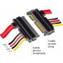 DeLock 22-Pin SATA III male - 22-Pin SATA III female Cable 0.2m Πολύχρωμο (84362)