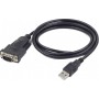 Cablexpert Καλώδιο USB-A σε RS232 9-pin male 1.5m Μαύρο