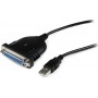 StarTech Καλώδιο USB-A σε RS232 25-pin female 1.8m Μαύρο