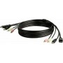 StarTech 4-in-1 USB DisplayPort KVM Switch Cable w/ Audio &amp Microphone 1.8m