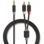 Nedis Cable 3.5mm male - RCA male 10m (CABW22200AT100)