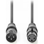 Nedis Cable XLR male - XLR female 1.5m (COTH15010GY15)