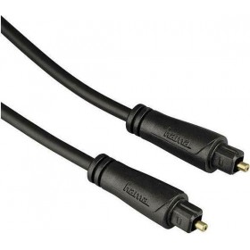 HAMA Optical Audio Cable TOS male - TOS male Μαύρο 1.5m (123214) HAMA Optical Audio Cable TOS male - TOS male Μαύρο 1.5m (123214)