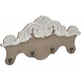 Inart Κρεμάστρα Τοίχου Natural Ξυλινη 4 Θέσεων 60x5x5cm Inart Κρεμάστρα Τοίχου Natural Ξυλινη 4 Θέσεων 60x5x5cm