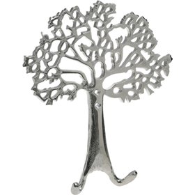 Inart Κρεμάστρα Τοίχου Δέντρο Μεταλλική 2 Θέσεων Ασημί 23x3x26cm Inart Κρεμάστρα Τοίχου Δέντρο Μεταλλική 2 Θέσεων Ασημί 23x3x26cm