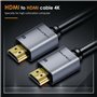 Cabletime HDMI 2.0 Cable HDMI male - HDMI male 4K/60hz 3m Μαύρο