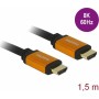 DeLock 85728 HDMI 2.1 Cable HDMI male - HDMI male 1.5m Μαύρο