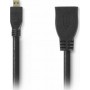 Nedis HDMI 1.4 Cable HDMI female - micro HDMI male 0.2m ΜαύροΚωδικός: CVGP34790BK02 