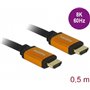 DeLock 85726 HDMI 2.1 Cable HDMI male - HDMI male 0.5m Μαύρο