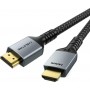 Cabletime HDMI 2.1 Braided Cable HDMI male - HDMI male 2m Μαύρο