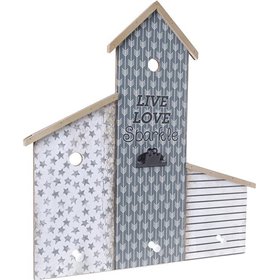 Inart Κρεμάστρα Τοίχου Ξυλινη 3 Θέσεων 54x4x62cm Inart Κρεμάστρα Τοίχου Ξυλινη 3 Θέσεων 54x4x62cm