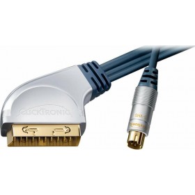 Clicktronic Cable Scart male with switch - S-VHS male 5m (50624) Clicktronic Cable Scart male with switch - S-VHS male 5m (50624)