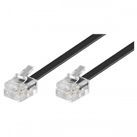 Goobay Flat Τηλεφωνικό Καλώδιο RJ11 6P4C 15m Μαύρο (50320) Goobay Flat Τηλεφωνικό Καλώδιο RJ11 6P4C 15m Μαύρο (50320)