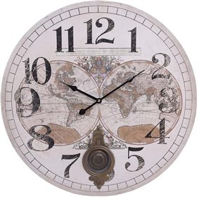 Inart Ρολόι Τοίχου Ξύλινο 58cm Inart Ρολόι Τοίχου Ξύλινο 58cm