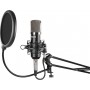 Vonyx Πυκνωτικό Μικρόφωνο XLR Studio Set / Condensor microphone with stand and Τοποθέτηση Shock Mounted/Clip On Φωνής σε Ασημί Χ