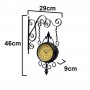 Inart Ρολόι Τοίχου Μεταλλικό 29x46cm
