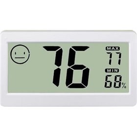 Θερμόμετρo &amp Υγρασιόμετρo Επιτοίχιο / Επιτραπέζιο για Χρήση σε Εσωτερικό &amp Εξωτερικό ΧώροΚωδικός: HUM-DC206 