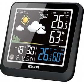 Ασύρματος Μετεωρολογικός Σταθμός Baldr Μαύρο B0336