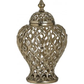 Inart Διακοσμητικό Βάζο Αλουμινίου Χρυσό 24x24x39cmΚωδικός: 3-70-983-0023  Inart Διακοσμητικό Βάζο Αλουμινίου Χρυσό 24x24x39cmΚωδικός: 3-70-983-0023