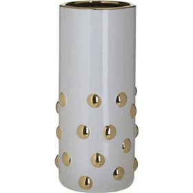 Inart Διακοσμητικό Βάζο Κεραμικό Λευκό 14x14x30cmΚωδικός: 3-70-902-0168  Inart Διακοσμητικό Βάζο Κεραμικό Λευκό 14x14x30cmΚωδικός: 3-70-902-0168