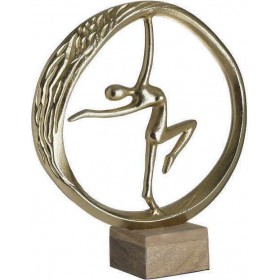 Inart Διακοσμητικό Αγαλματίδιο από Μέταλλο 30x9x32cm