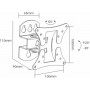 Brateck LCD 501 Επιτοίχια έως 27" και 30kg