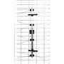 Osio OTA-1015 Εξωτερική Κεραία Τηλεόρασης (δεν απαιτεί τροφοδοσία) σε Ασημί Χρώμα Σύνδεση με Ομοαξονικό (Coaxial) Καλώδιο
