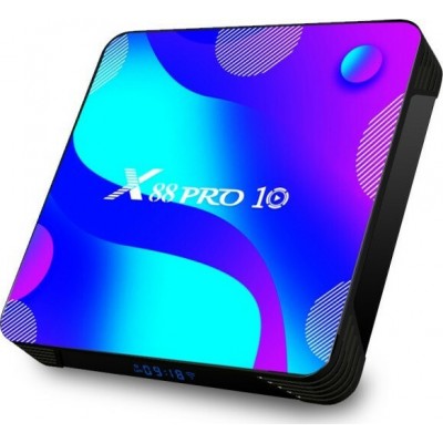 TV Box X88 Pro 4K UHD με WiFi USB 2.0 / USB 3.0 4GB RAM και 32GB Αποθηκευτικό Χώρο με Λειτουργικό Android 10.0