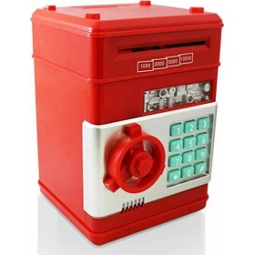 Κουμπαράς Μεταλλικός Ηλεκτρονικός με Κωδικό Ασφαλείας Κόκκινο Κουμπαράς Μεταλλικός Ηλεκτρονικός με Κωδικό Ασφαλείας Κόκκινο