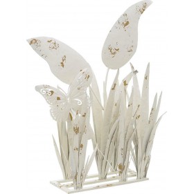 Inart Διακοσμητικό Χώρου από Μέταλλο Λευκό 60x50x90cm Inart Διακοσμητικό Χώρου από Μέταλλο Λευκό 60x50x90cm