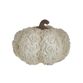 Inart Διακοσμητική Κολοκύθα Πολυρητίνης Λευκή 21x19x16cm