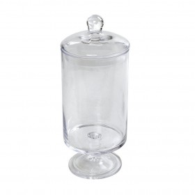 Espiel Φοντανιέρα Γυάλινη με Καπάκι και Πόδι 12x12x31.5cmΚωδικός: ORT116 
