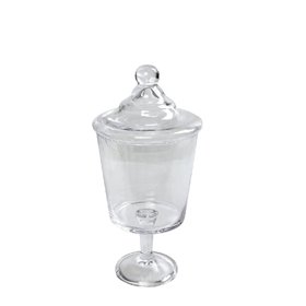 Espiel Φοντανιέρα Γυάλινη με Καπάκι και Πόδι 17x17x40cmΚωδικός: ORT113 
