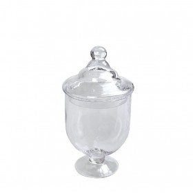 Espiel Φοντανιέρα Γυάλινη με Καπάκι και Πόδι 15x15x25cmΚωδικός: ORT117 