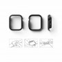 Ringke Slim 2-Pack Πλαστική Θήκη Clear &amp Matte Black για το Apple Watch 45mm