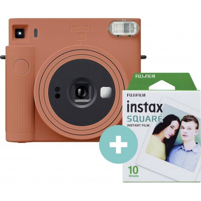 Fujifilm Instant Φωτογραφική Μηχανή Instax Square SQ 1 Terracotta Orange + Instax Square Film