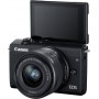 Canon Mirrorless Φωτογραφική Μηχανή EOS M200 Crop Frame Kit (EF-M 15-45mm F3.5-6.3 IS STM) Black