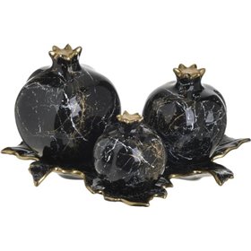 Inart Επιτραπέζιο Γούρι με Ρόδι Χρυσό-Μαύρο από Κεραμικό Υλικό 4τμχ Inart Επιτραπέζιο Γούρι με Ρόδι Χρυσό-Μαύρο από Κεραμικό Υλικό 4τμχ