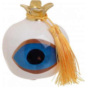 Inart 3-70-146-0375 Ρόδι Κεραμικό Μάτι 9x9x9.5cm