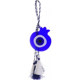 Inart Κρεμαστό Γούρι με Ρόδι Μπλε από Πλαστικό 8x24cm Inart Κρεμαστό Γούρι με Ρόδι Μπλε από Πλαστικό 8x24cm