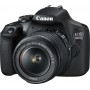 Canon DSLR Φωτογραφική Μηχανή EOS 2000D Crop Frame Kit (EF-S 18-55mm F3.5-5.6 IS ΙΙ + EF-S 75-300mm F4-5.6 DC III) Black