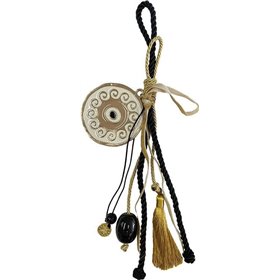 Inart Κρεμαστό Γούρι Χρυσό/ Μαύρο από Ύφασμα 30cm Inart Κρεμαστό Γούρι Χρυσό/ Μαύρο από Ύφασμα 30cm